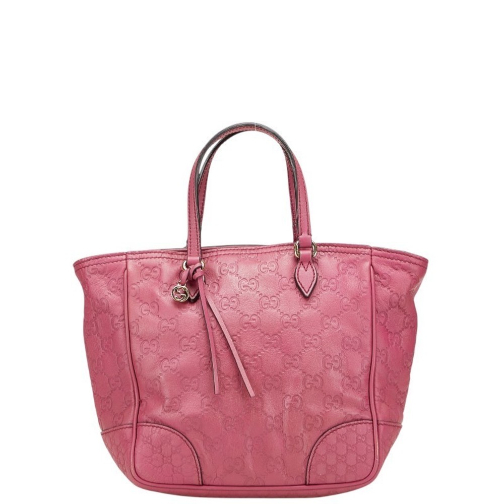 Gucci Guccissima Bree Handbag Purple Leather